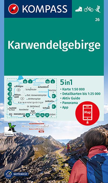 Carta escursionistica n. 26. Karwendelgebirge 1:50.000 - copertina