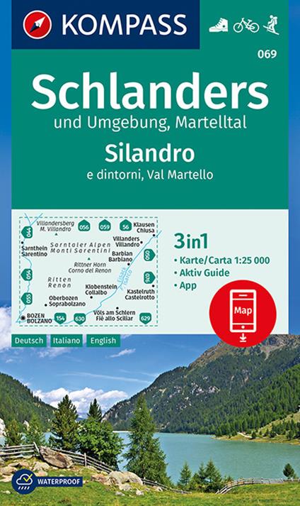 Carta escursionistica n. 069. Silandro e dintorni, Val Martello 1:25.000 - copertina