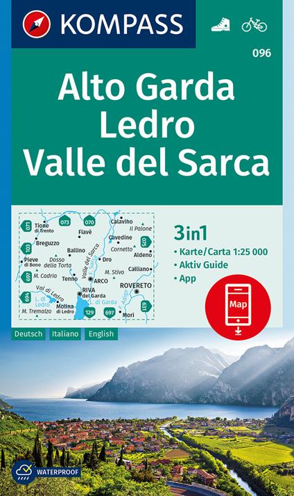 Carta escursionistica n. 96. Alto Garda, Ledro, Valle del Sarca 1:25.000 - copertina