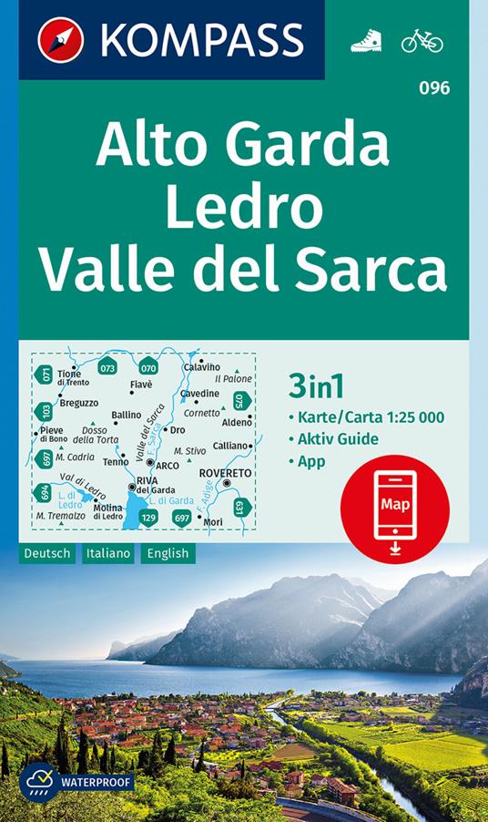 Carta escursionistica n. 96. Alto Garda, Ledro, Valle del Sarca 1:25.000 - copertina