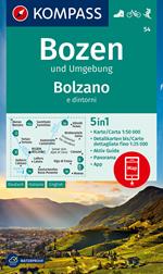 Carta escursionistica n. 54. Bolzano e dintorni 1:50.000