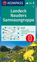 Carta escursionistica n. 42 Landeck, Nauders, Samnaungruppe 1:50.000