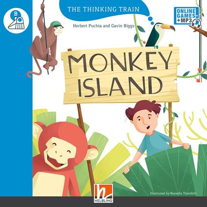  Monkey Island. The thinking train. Registrazione in inglese britannico. Con e-zone (Level B). Per le Scuole superiori. Con espansione online -  Herbert Puchta, Gavin Biggs - copertina