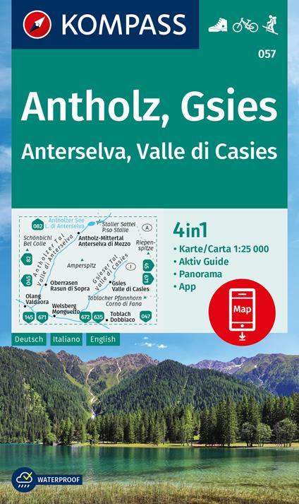 Anterselva, Valle di Casies. Ediz. italiana e tedesca. Con carta escursionistica - copertina