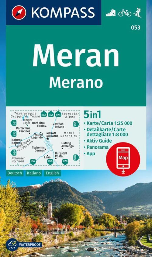Carta escursionistica n. 053. Merano. Ediz. multilingue - copertina