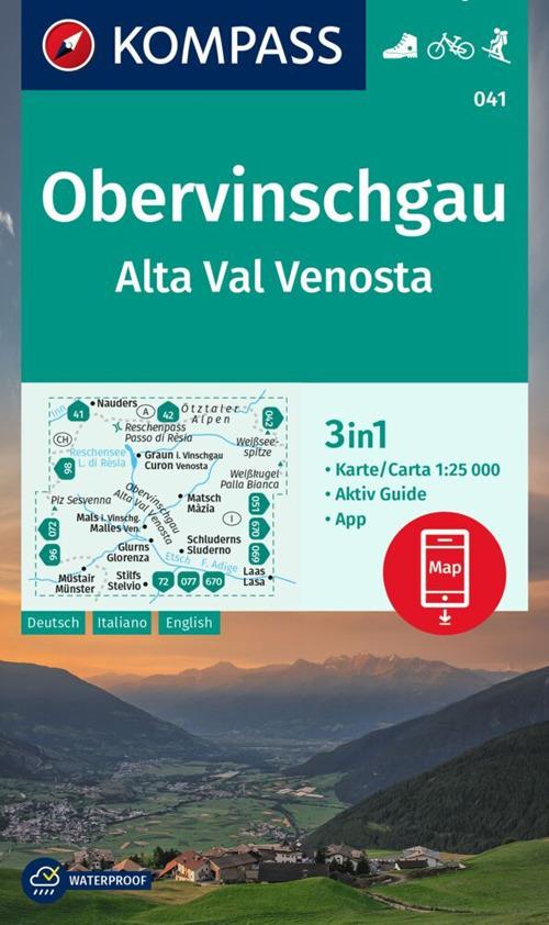 Carta escursionistica n. 041. Alta Val Venosta. Ediz. multilingue - copertina