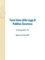 Testo unico delle leggi di pubblica sicurezza
