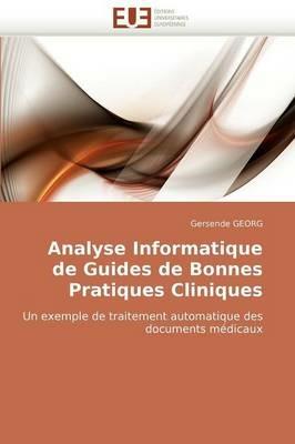 Analyse Informatique de Guides de Bonnes Pratiques Cliniques - Georg-G - cover
