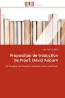 Proposition de Traduction de Proof, David Auburn - Pelardy-J - cover