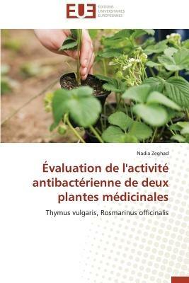 valuation de l'Activit  Antibact rienne de Deux Plantes M dicinales - Zeghad-N - cover