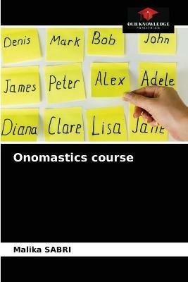 Onomastics course - Malika Sabri - cover