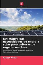 Estimativa das necessidades de energia solar para culturas de regadio em Pusa