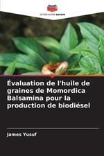 Evaluation de l'huile de graines de Momordica Balsamina pour la production de biodiesel
