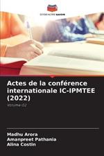 Actes de la conference internationale IC-IPMTEE (2022)