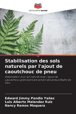 Stabilisation des sols naturels par l'ajout de caoutchouc de pneu - Edward Jimmy Pandia Ya?ez,Luis Alberto Melendez Ruiz,Nancy Ramos Maquera - cover