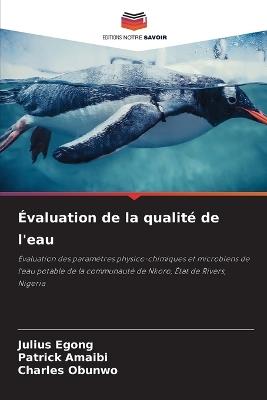 ?valuation de la qualit? de l'eau - Julius Egong,Patrick Amaibi,Charles Obunwo - cover