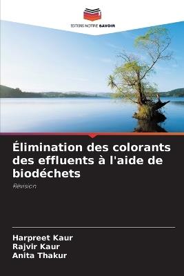Élimination des colorants des effluents à l'aide de biodéchets - Harpreet Kaur,Rajvir Kaur,Anita Thakur - cover