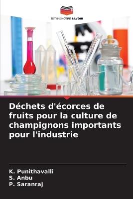 Déchets d'écorces de fruits pour la culture de champignons importants pour l'industrie - K Punithavalli,S Anbu,P Saranraj - cover