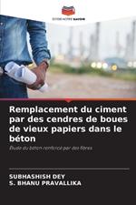 Remplacement du ciment par des cendres de boues de vieux papiers dans le béton