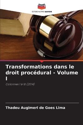 Transformations dans le droit procédural - Volume I - Thadeu Augimeri de Goes Lima - cover