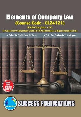 Elements of Company Law - Prin Dr Prin Sudhakar Jadhvar - cover