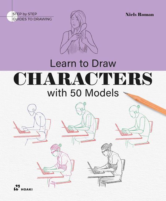 Learn to draw characters with 50 models - Niels Roman - copertina