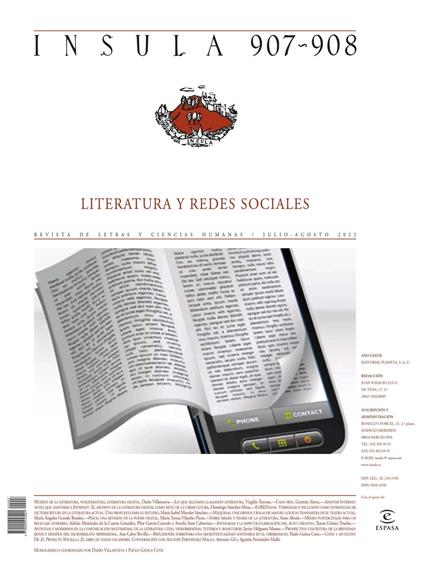 Literatura y redes sociales (Ínsula n° 907/908, julio/agosto de 2022)