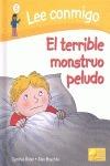 Libro in inglese Lee conmigo: El terrible monstruo peludo 