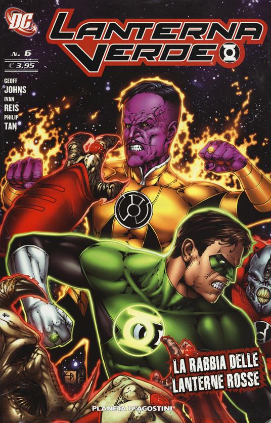 La rabbia delle lanterne rosse. Lanterna verde. Vol. 6 - Geoff Johns,Ivan Reis,Philip Tan - copertina