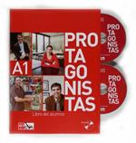 Protagonistas: Libro del alumno + cuaderno de actividades + audio-CDs (2)- A1