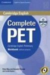 Complete PET for Spanish Speakers Workbook without Answers with Audio CD - Peter May,Amanda Thomas - cover