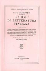 Opere. Vol. 11\2: Saggi di letteratura italiana.