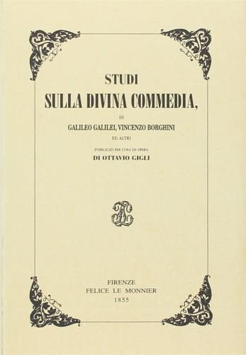 Studi sulla Divina Commedia - Galileo Galilei - copertina