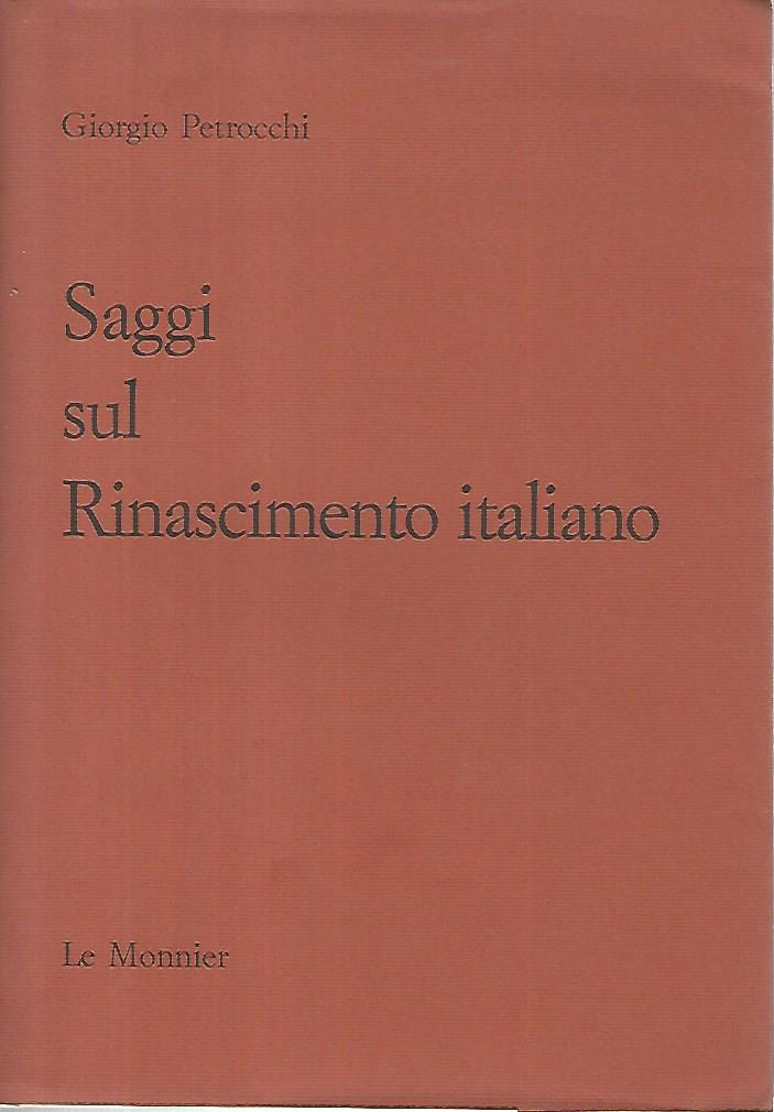Saggi sul Rinascimento italiano