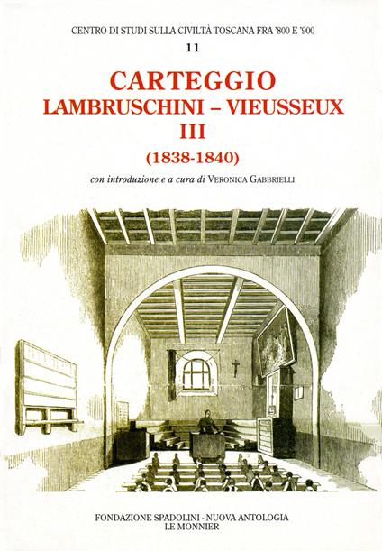 Carteggio (1838-1840) - Raffaello Lambruschini,Giampietro Vieusseux - copertina