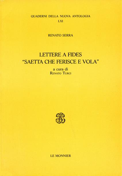 Lettere a Fides - Renato Serra - copertina