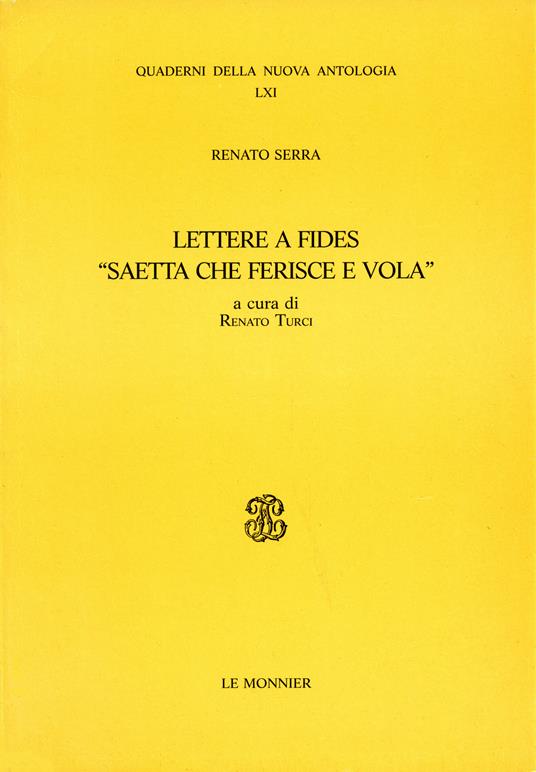 Lettere a Fides - Renato Serra - copertina