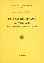 L' ultimo giolittiano al Viminale. Paolo Taddei nel governo Facta