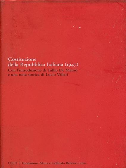 Costituzione della Repubblica Italiana (1947) - copertina
