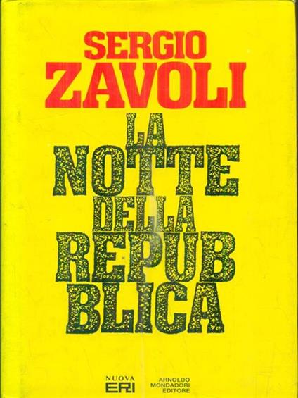 La notte della Repubblica - Sergio Zavoli - copertina