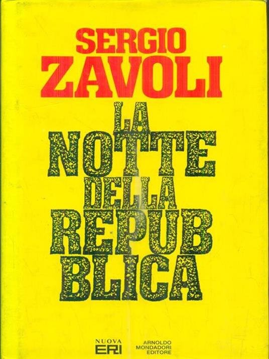 La notte della Repubblica - Sergio Zavoli - copertina