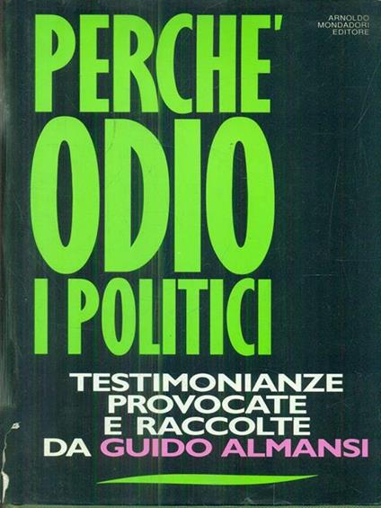 Perché odio i politici - copertina