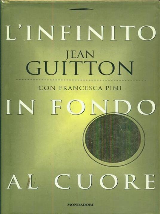 L' infinito in fondo al cuore - Jean Guitton - copertina