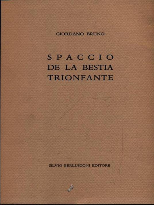 Spaccio de la bestia trionfante - Giordano Bruno - copertina