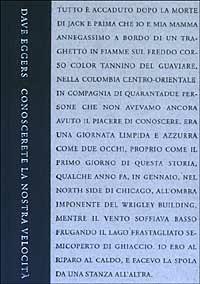 Conoscerete la nostra velocità - Dave Eggers - copertina