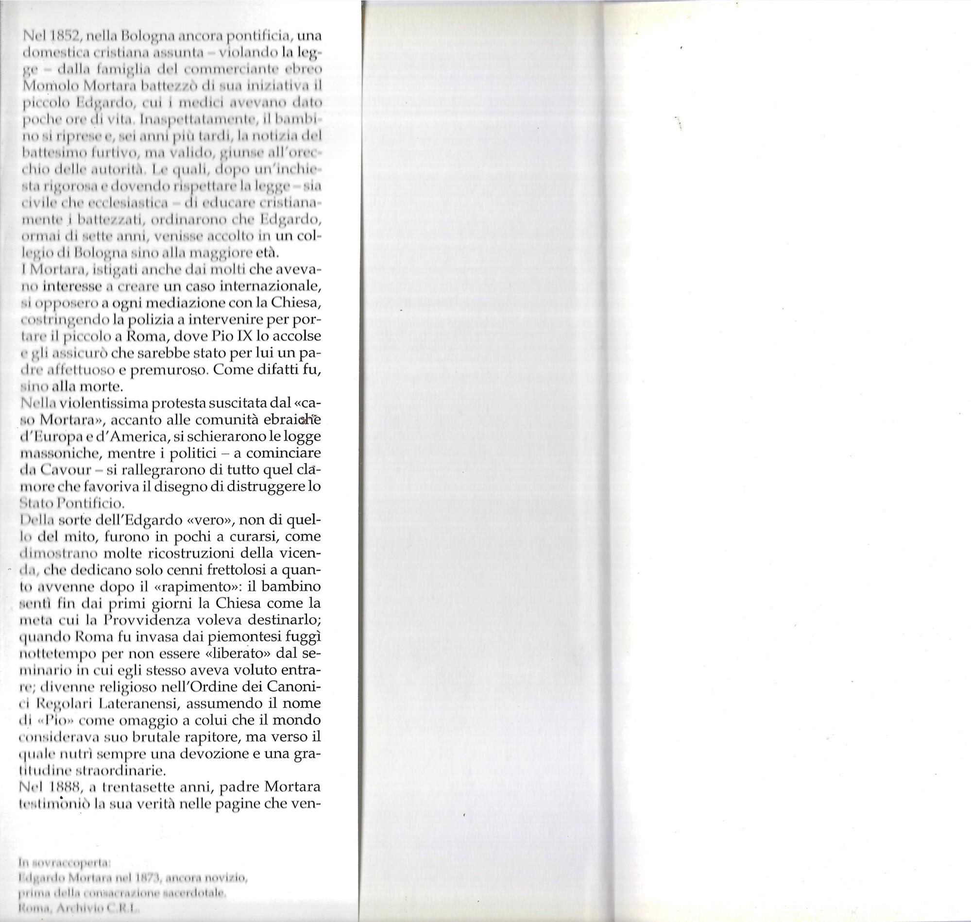 «Io, il bambino ebreo rapito da Pio IX». Il memoriale inedito del protagonista del «caso Mortara»