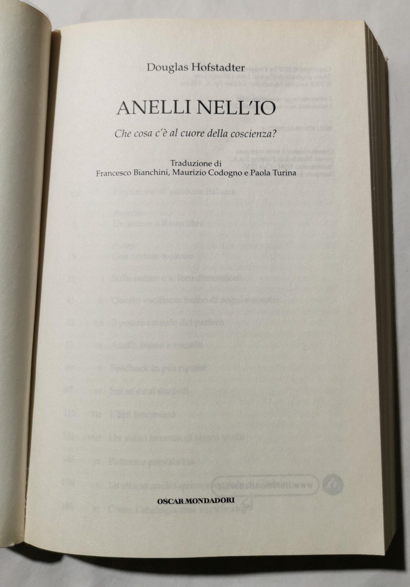 Anelli nell'io. Che cosa c'è al cuore della coscienza?