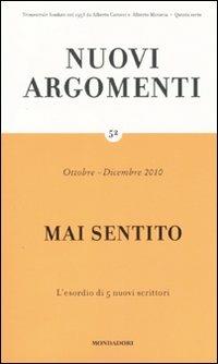 Nuovi argomenti. Vol. 52: Mai sentito. - copertina