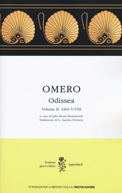 Odissea. Testo greco a fronte. Vol. 2: Libri V-VIII - Omero - copertina