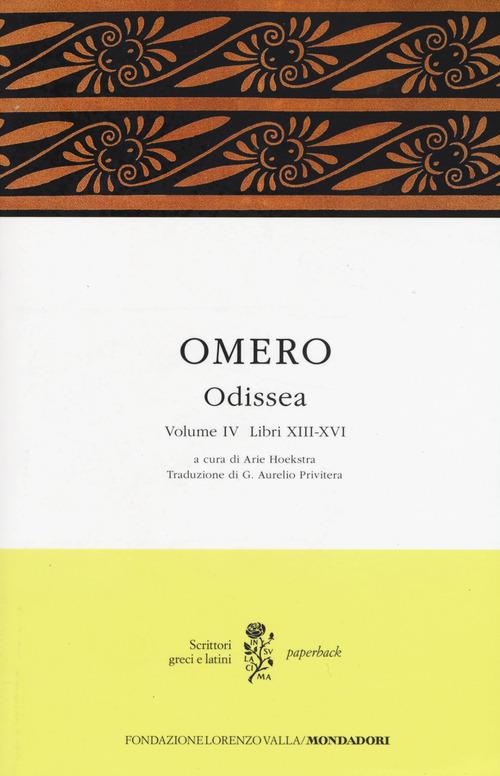 Odissea. Testo greco a fronte. Vol. 4: Libri XIII-XVI - Omero - copertina